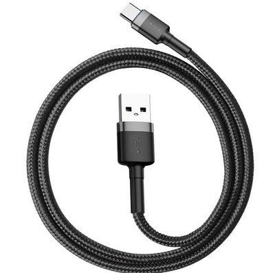 Кабель Baseus Cafule USB - Type-C 3A 0.5м Black / Gray 38161