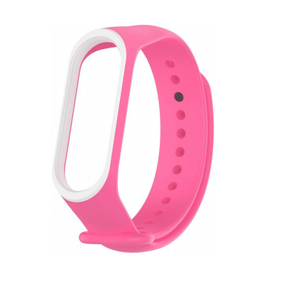 Ремінець Silicone для Xiaomi Mi Band 3/4 Pink / White 38723