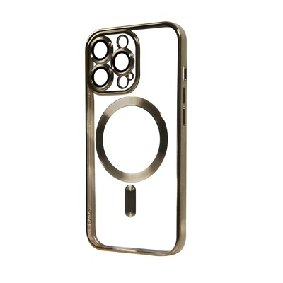 Чехол Xrome MagSafe для Iphone 12 Pro Прозрачный / Gold 68619