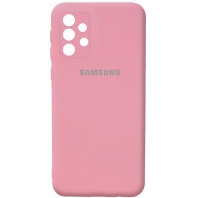 Чехол Silicone Cover Camera для Samsung Galaxy A32 Розовый / Pink 54630