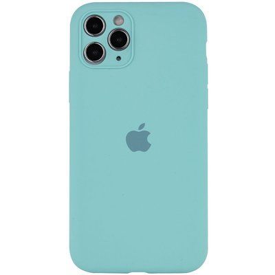 Чохол Silicone Case з захистом камери для Iphone 12 Pro Бірюзовий / Ice Blue 53008