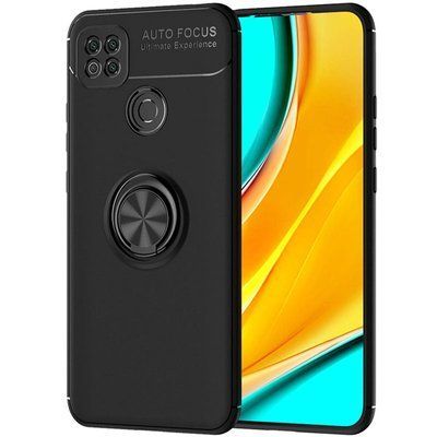 Чохол Din Color Magnet Ring для Xiaomi Redmi 9C / 10A Чорний 46011