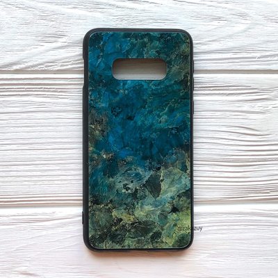 Чехол TPU+Glass Luxury Marble для Samsung G970 Galaxy S10e Морская волна 34077