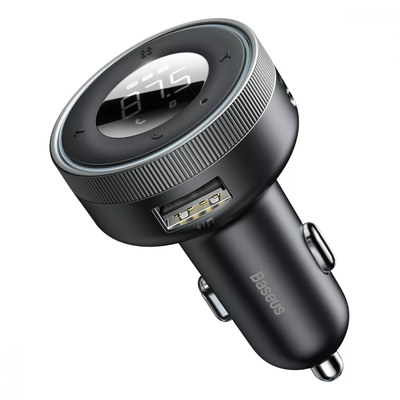 Автомобильный FM модулятор Baseus Enjoy Bluetooth 3.4A Black 66560