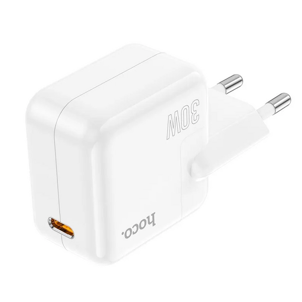 Мережевий зарядний пристрій HOCO C112A PD30W+QC3.0 1Type-C 3A White 85121