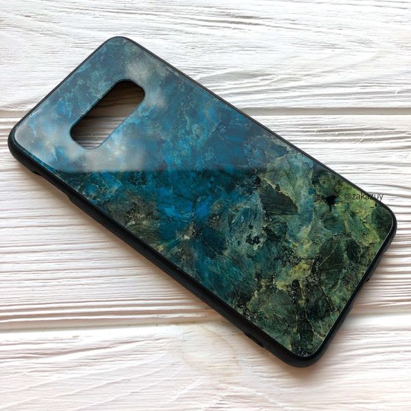 Чехол TPU+Glass Luxury Marble для Samsung G970 Galaxy S10e Морская волна 34077