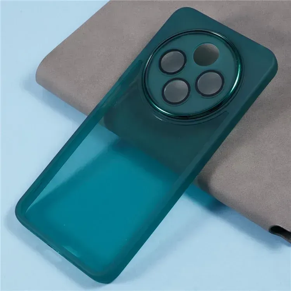 Чохол Stez із склом на камеру для Xiaomi Redmi 14C / Poco C75 / Redmi А4 Прозорий / Зелений