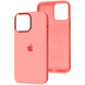 Чохол Silicone Case Metal для Iphone 13 Рожевий / Pink Pomelo 80597