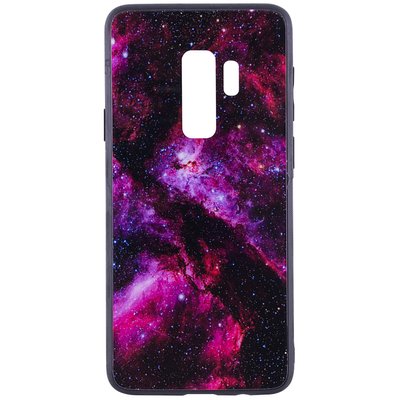 Чехол TPU+Glass Космос для Samsung G965 Galaxy S9 Plus Pink 32533