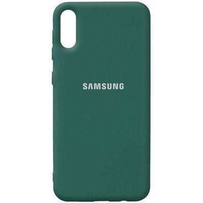 Чехол Silicone Cover для Samsung Galaxy A02 Зеленый / Pine green 54681