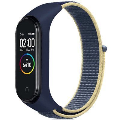 Ремешок Nylon для Xiaomi Mi Band 3/4/5/6 Синий 43620