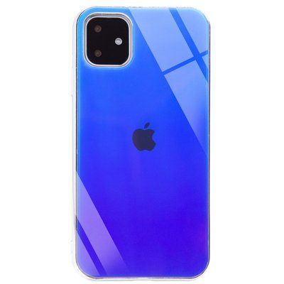 Чохол TPU+Glass Gradient Rainbow для Iphone 11 Синій 38652