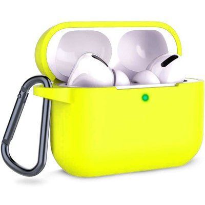 Чохол Silicone Case з карабіном для Apple Airpods Pro Жовтий / Yellow 39566