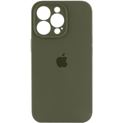 Чехол Silicone Case с защитой камеры для Iphone 14 Pro Max Зеленый / Dark Olive 69074