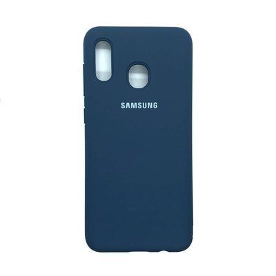 Чехол Silicone Cover для Samsung A205 / A305 Galaxy A20 / A30 Navy Blue 34238