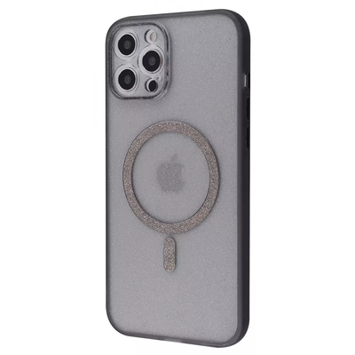 Чохол з блискітками WAVE Brilliant MagSafe для Iphone 14 Pro Max Прозорий / Чорний 69786
