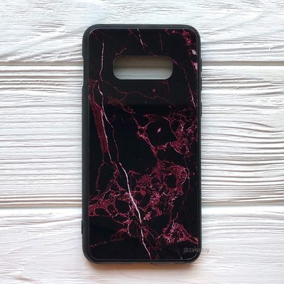 Чохол TPU+Glass Luxury Marble для Samsung G970 Galaxy S10e Марсала 34078