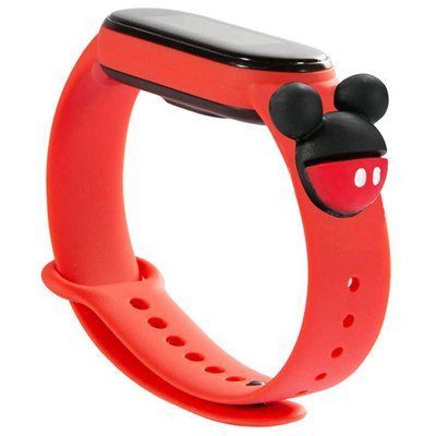 Ремешок Silicone Cartoon Face для Xiaomi Mi Band 3/4 Красный / Микки Маус 52168