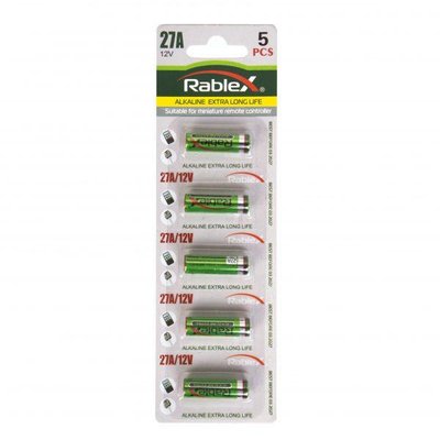 Батарейка Rablex SUPER ALKALINE 12V 27A 1 шт Black 59787