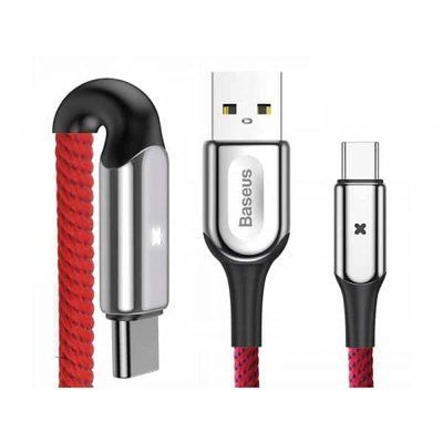 Кабель Baseus X-Shaped Light USB to Type-C 3A 1м Red 38162