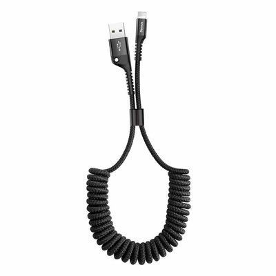 Кабель Baseus Fish Eye Spring Data USB - Lightning 2A 1м Black 36684