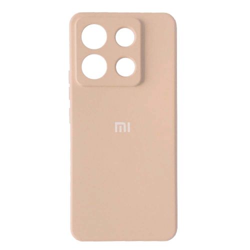 Чехол Silicone Case 360 с защитой камеры для Xiaomi Redmi Note 13 Pink Sand