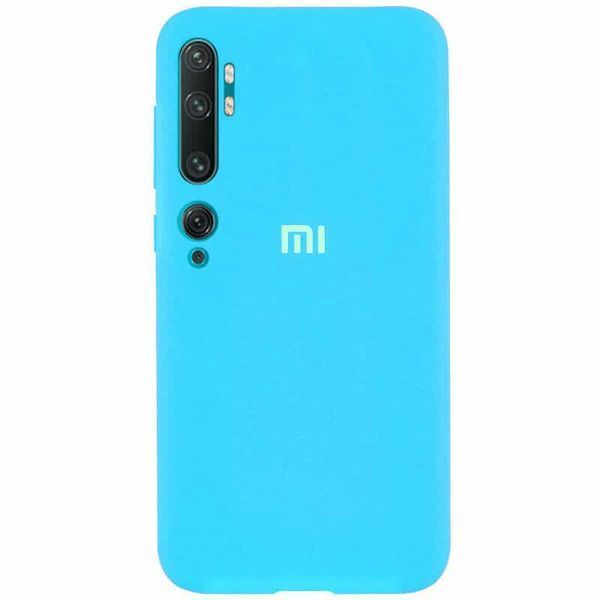 Чехол Silicone Cover для Xiaomi Mi Note 10 / Mi Note 10 Pro Бирюзовый / Ice Blue 38489
