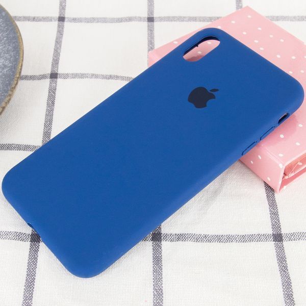 Чехол Silicone Case 360 для Iphone X / XS Синий / Navy Blue 53216