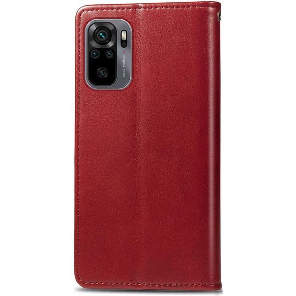 Чехол-книжка ETMA Gelan для Xiaomi Redmi Note 10 / Note 10s / Poco M5s Красный 54529