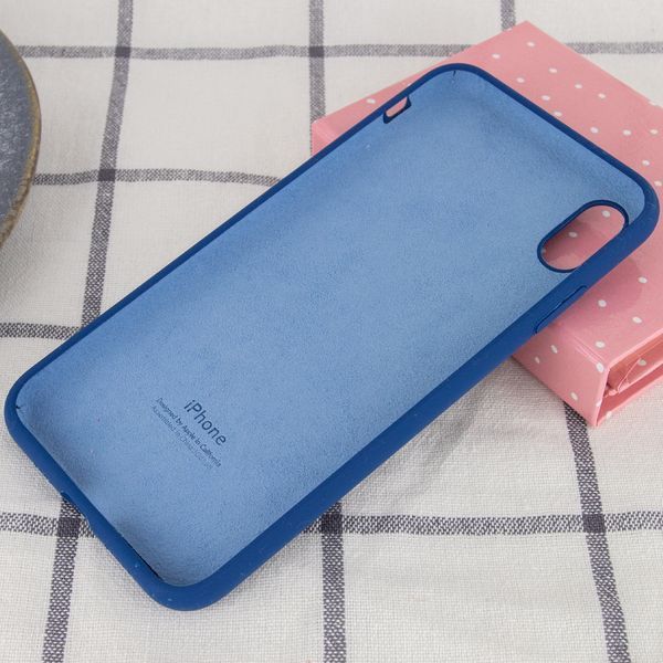 Чехол Silicone Case 360 для Iphone X / XS Синий / Navy Blue 53216