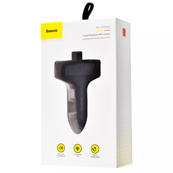 Автомобильный FM модулятор Baseus S-09 Bluetooth 2USB / 2.4A Black 66561