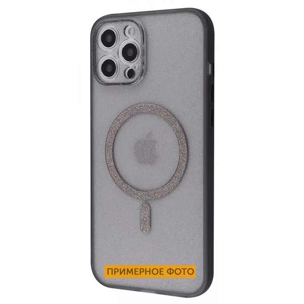 Чохол з блискітками WAVE Brilliant MagSafe для Iphone 14 Pro Max Прозорий / Чорний 69786