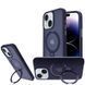 Чохол Metal Buttons MagSafe Colorful HQ Ring для Iphone 13 / 14 Dark Blue 84154 1