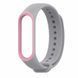 Ремінець Silicone для Xiaomi Mi Band 3/4 Gray / Pink 38724