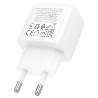 Мережевий зарядний пристрій HOCO CS52A QC3.0 1USB 18W+кабель USB to MicroUSB White 88440