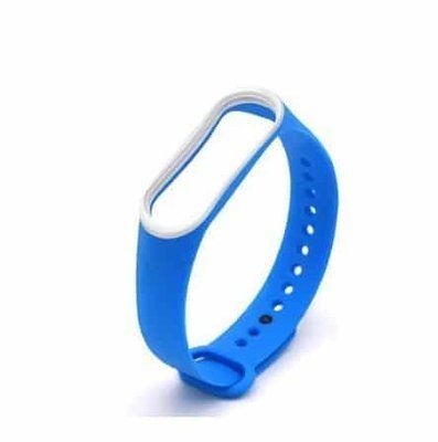 Ремінець Silicone для Xiaomi Mi Band 3/4 Blue / White 38725