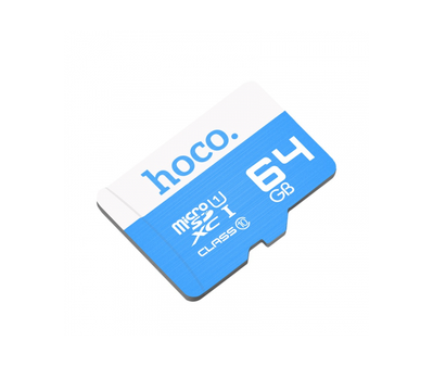 Карта памяти Hoco MicroSDHC 64GB TF high speed Class 10 Blue 82614