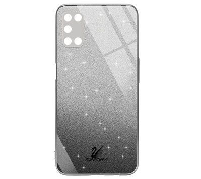 Чехол TPU+Glass Swarovski Full для Oppo A52 / A72 / A92 Черный 56009