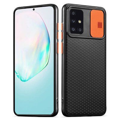 Чохол Camsh Black для Samsung Galaxy A51 Чорний / Помаранчевий 44566