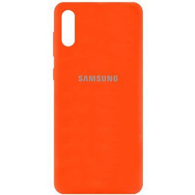 Чохол Silicone Cover для Samsung Galaxy A02 Помаранчевий / Neon Orange 54682