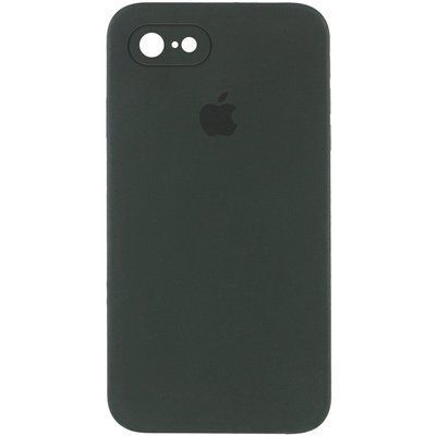 Чохол Silicone Case Square для Iphone 7 / 8 / SE 2020 Зелений / Black Green 57004