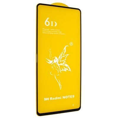 Защитное стекло 6D Premium для Xiaomi Redmi Note 9 / Redmi 10X Black 50340