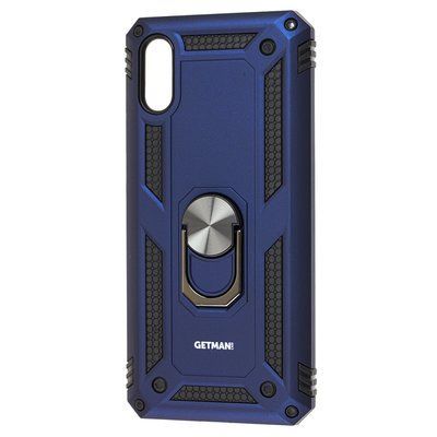 Противоударный чехол GetSerg Magnet Ring для Xiaomi Redmi 9A Темно-синий 48323