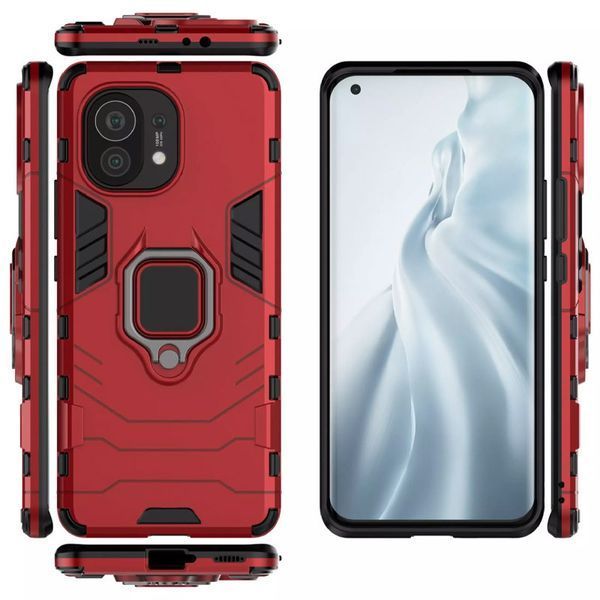 Протиударний чохол Transforme Ring для Xiaomi Mi 11 Lite / 11 Lite 5G NE Чорний / Black 60722