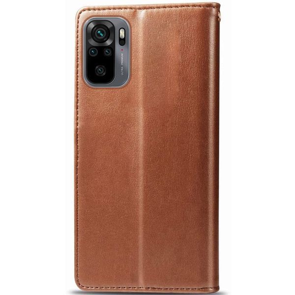Чохол-книжка ETMA Gelan для Xiaomi Redmi Note 10 / Note 10s / Poco M5s Коричневий 54530