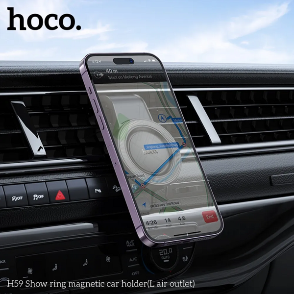 Автомобільний тримач Hoco H59 Black 86627