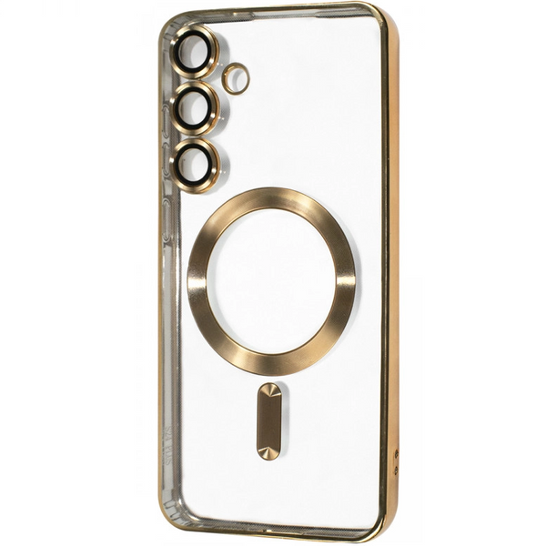 Чохол Xrome MagSafe для Samsung Galaxy S24 Прозорий / Gold