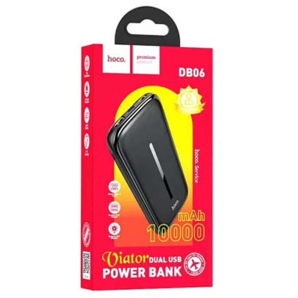 Зовнішній акумулятор Hoco DB06 Viator 10000 mAh Black 65810