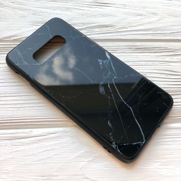 Чехол TPU+Glass Luxury Marble для Samsung G970 Galaxy S10e Черный 34079