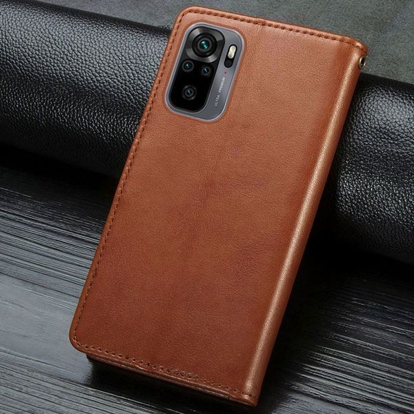 Чохол-книжка ETMA Gelan для Xiaomi Redmi Note 10 / Note 10s / Poco M5s Коричневий 54530